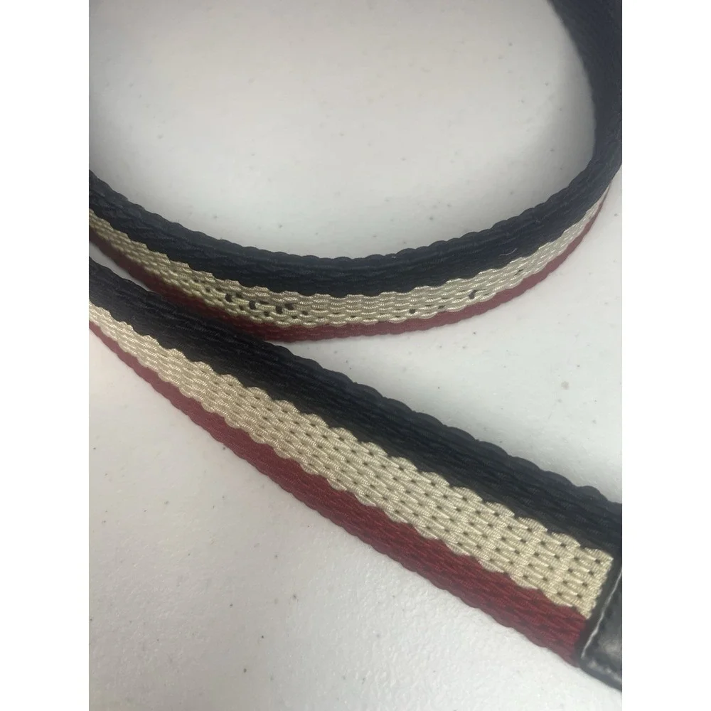 Royal Albartross Woven Elastic Stretch Golf Belt Red White Navy Striped Sz Small